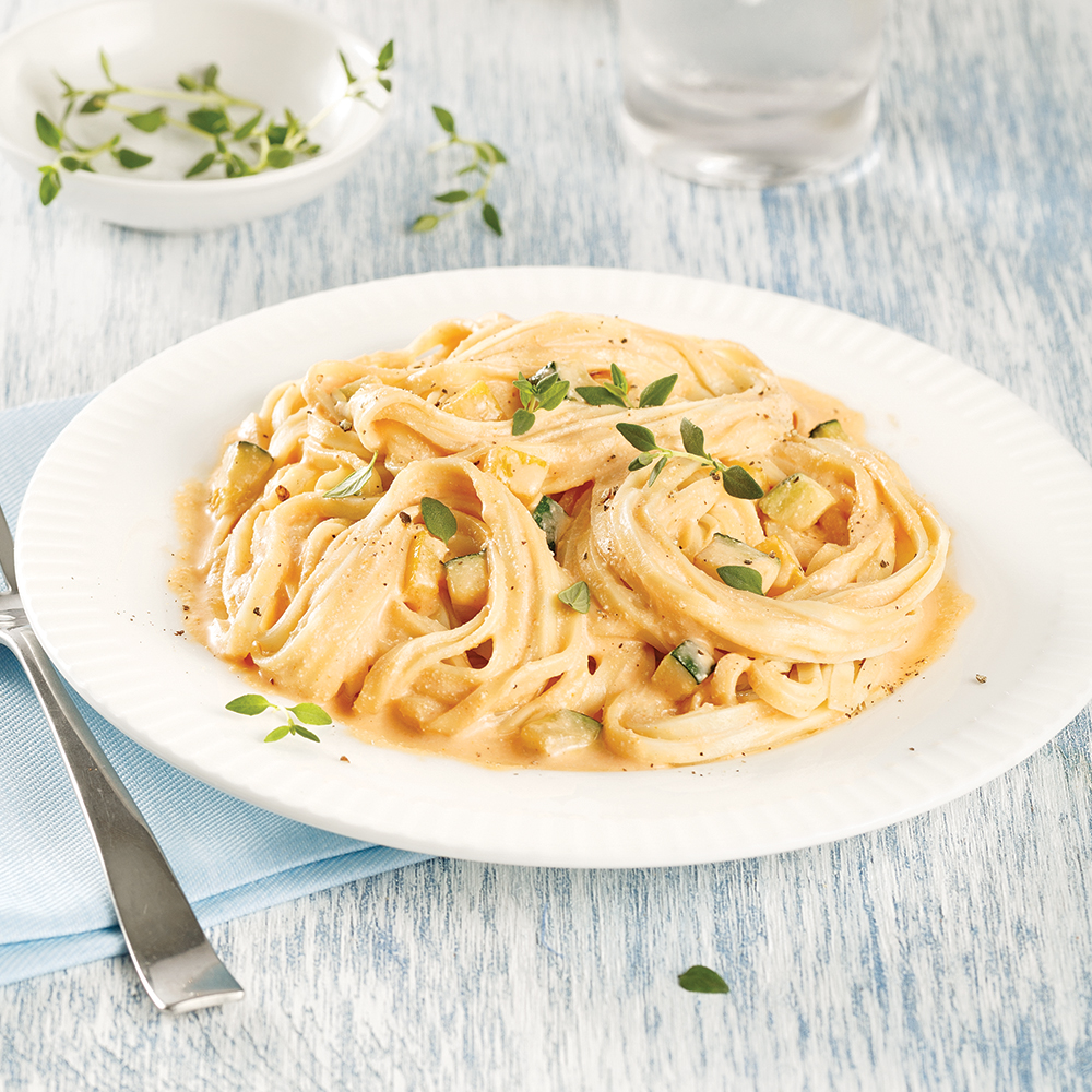 Fettucine au tofu sauce rosée